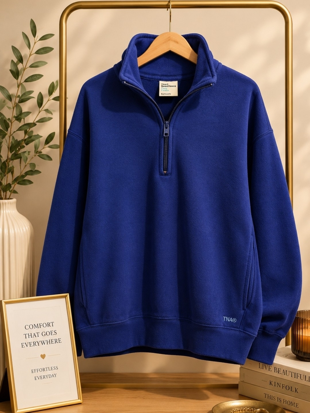 TNA Half-Zip Pullover Sweatshirt - Royal Blue